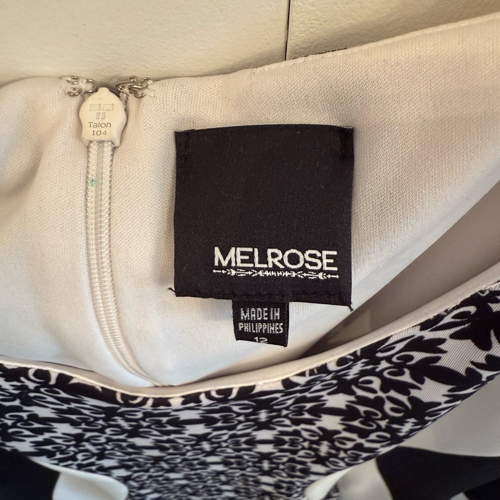Melrose  Women's Shaping Black and White Dress - Picture 3 of 9